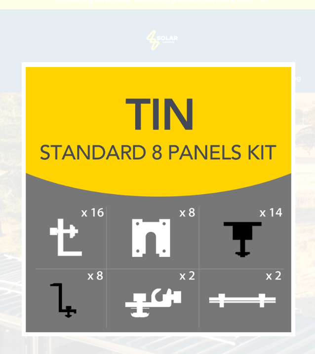 Antai 8 Panel Mounting Kit (1-8) - Tin/Black (ATL-Tin-G2-2000-30/35-B)