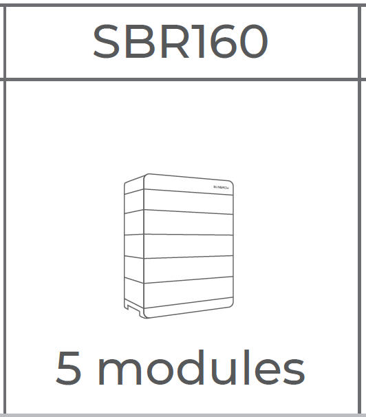 Batería de almacenamiento doméstico Sungrow de 16 kWh (SBR160)