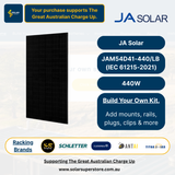 JA Solar Home Package: 440W [JAM54D41-440/LB] Panels (All Black N-Type)