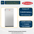 Fronius LFP battery with specifications and branding on a white background
