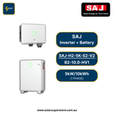 SAJ Hybrid Solar Battery Kit – 5kW Inverter (H2-5K-S2) + 10kWh Battery (B2-10.0-HV1)