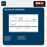 SAJ Hybrid Solar Battery Kit – 5kW Inverter (H2-5K-T2) + 25kWh Battery (B2-25.0-HV1)