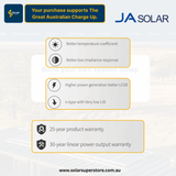 JA Solar Home Package: 440W [JAM54D41-440/LB] Panels (All Black N-Type)