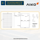 AIKO Solar Home Package: 475W [A475-MAH54Mw] Panels (Black Frame N-Type)