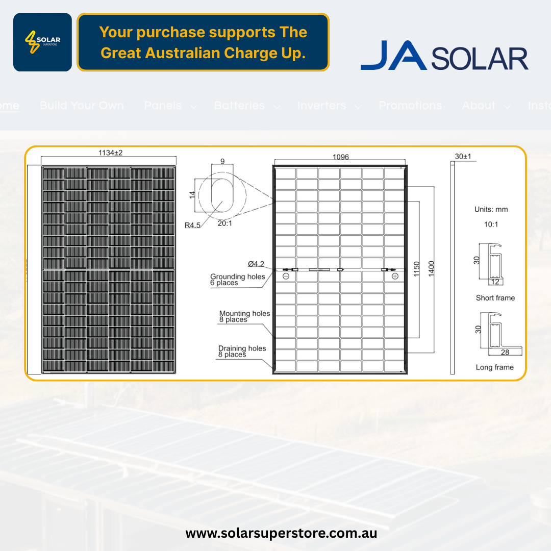 JA Solar Home Package: 440W [JAM54D41-440/LB] Panels (All Black N-Type)