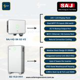 SAJ Hybrid Solar Battery Kit – 5kW Inverter (H2-5K-S2) + 15kWh Battery (B2-15.0-HV1)