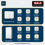 SAJ Hybrid Solar Battery Kit – 5kW Inverter (H2-5K-S2) + 15kWh Battery (B2-15.0-HV1)