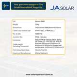 JA Solar Home Package: 440W [JAM54D41-440/LB] Panels (All Black N-Type)
