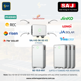 SAJ Hybrid Solar Battery Kit – 5kW Inverter (H2-5K-S2) + 15kWh Battery (B2-15.0-HV1)