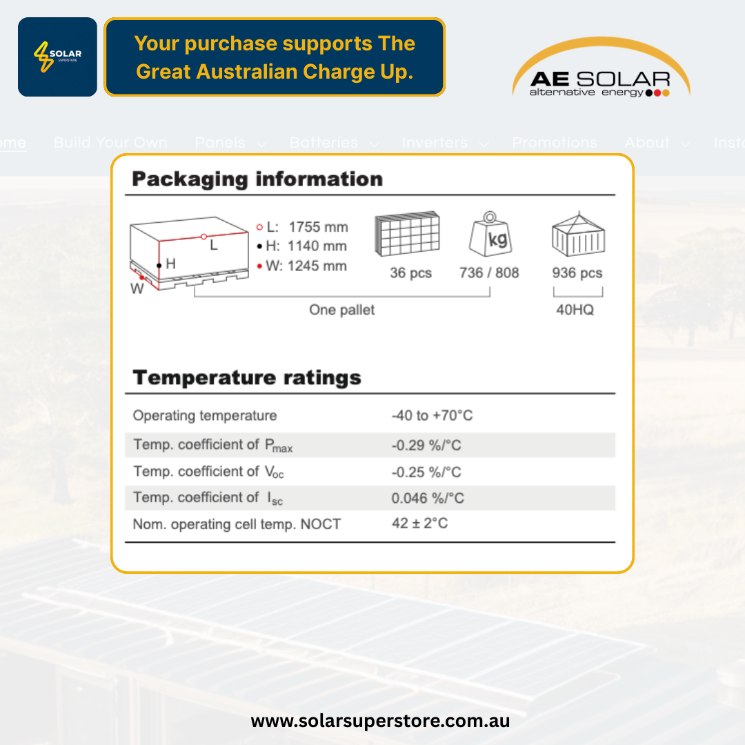AE Solar Home Package: 440W [AE440CMD-108BDE] Panels (All Black N-Type)