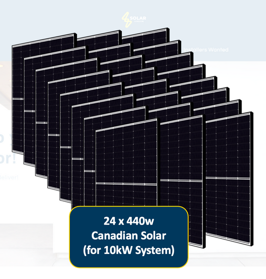 10kw Solar System Panels Only (24x440W Canadian Solar TOPCon)