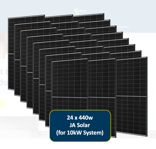 10kW Solar System Panels Only (24x440W JA Solar Bifacial)