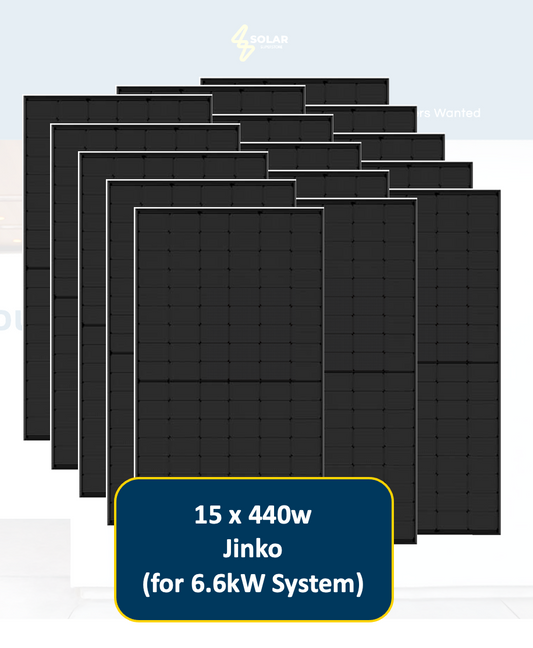 6.6kW Solar System Panels Only (15x440W Jinko Monocrystalline)
