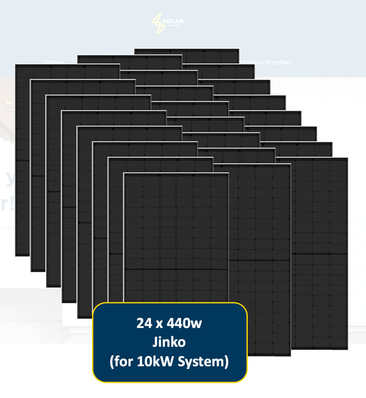 10kW Solar System Panels Only (24x440W Jinko Monocrystalline)
